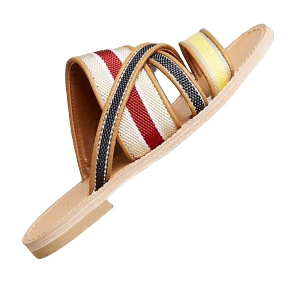 Morena Gabriella Adria Sandals Sz 40 EU/ 9US Made in Italy Preppy Slides Boho - Picture 7 of 11